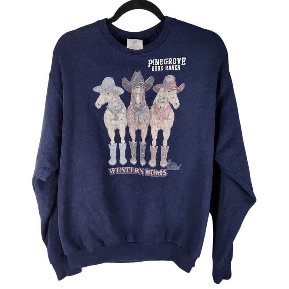 Vintage Pinegrove Dude Ranch Double Sided Crewneck men's medium